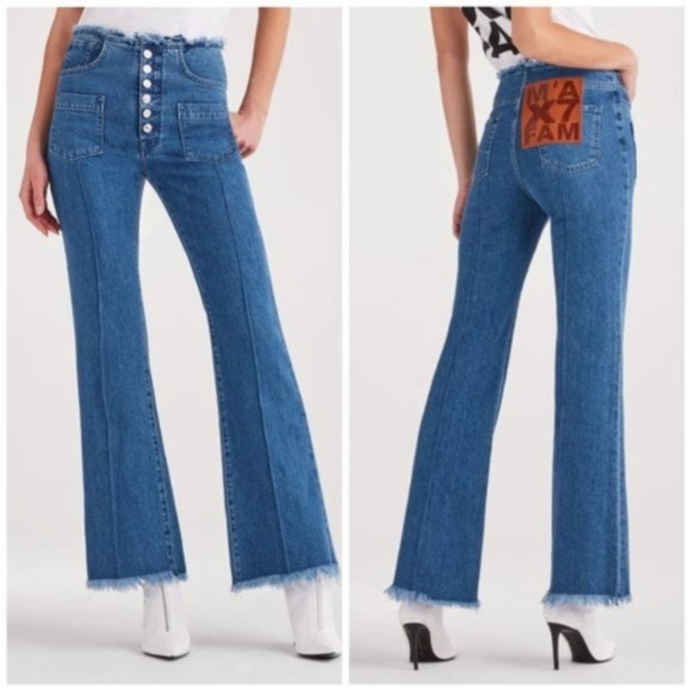 Marques Almeida x 7 for All Mankind high rise flare jeans